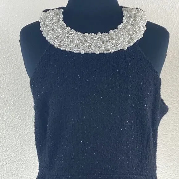 VINTAGE INC INTERNATIONAL CONCEPTS WOMEN BLACK AND SILVER DRESS SIZE 12 - Picture 7 of 16